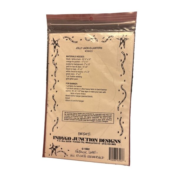 Jolly Jack-O-Lantern Applique Pattern 0403 By Patrick Lose Indygo Junction Desig - Picture 2 of 3